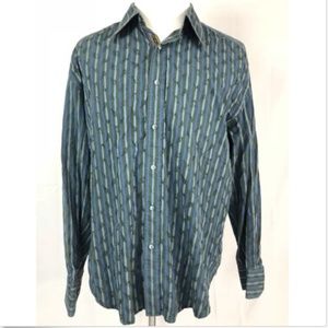 Robert Graham Striped Embroidered Cotton Shirt
